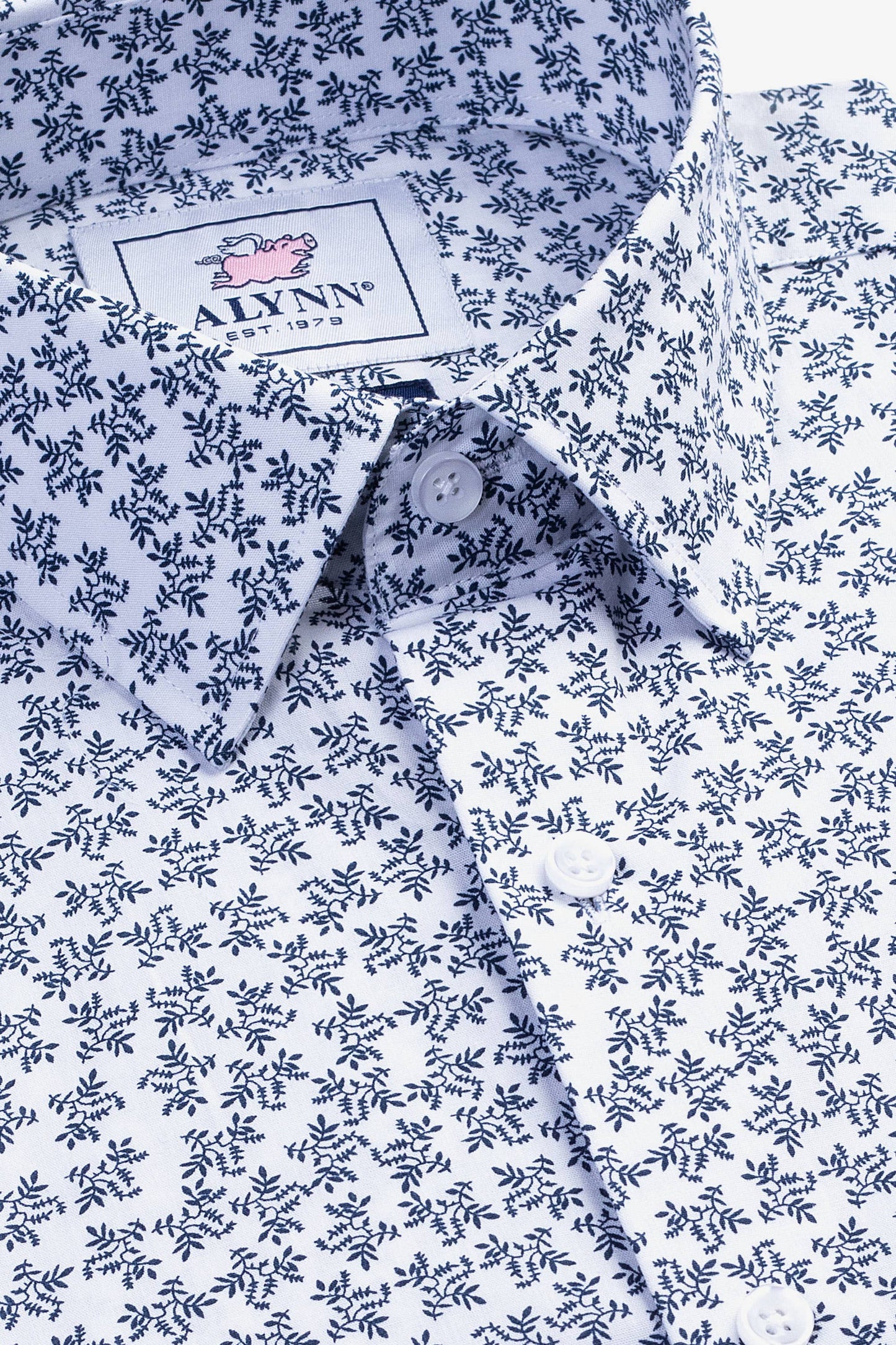 Brooks Floral Untuckable Slim Fit Dress Shirt by Alynn: S-2XL