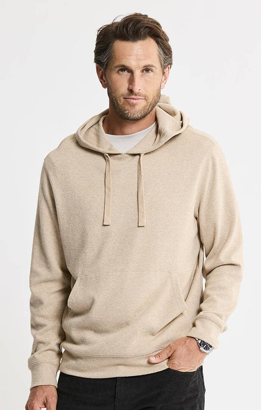 Knit Flannel Pullover Hoodie: IVORY / S-XL