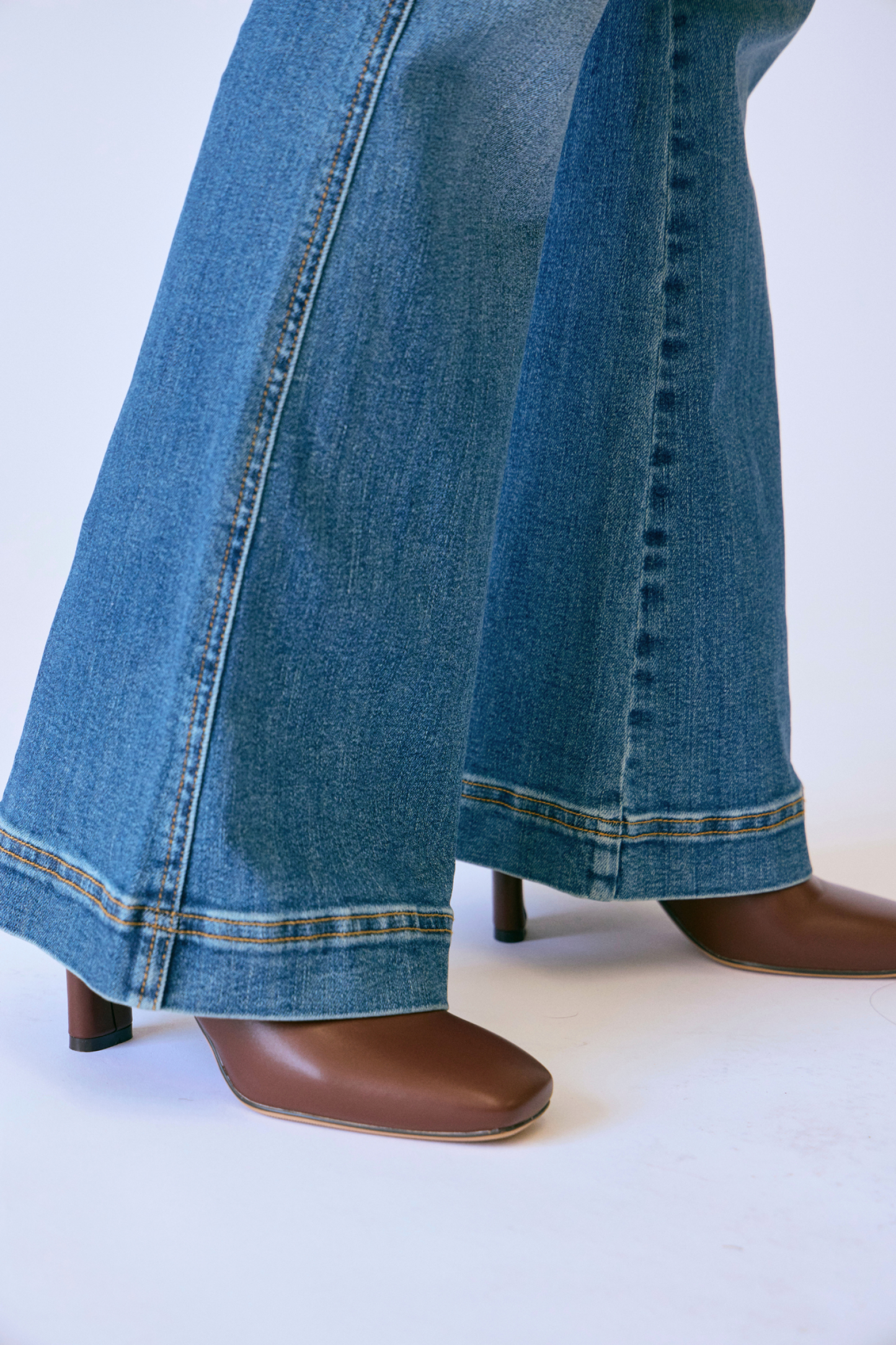 Judy Blue High Waist Petite Tummy Control Double Button Flare