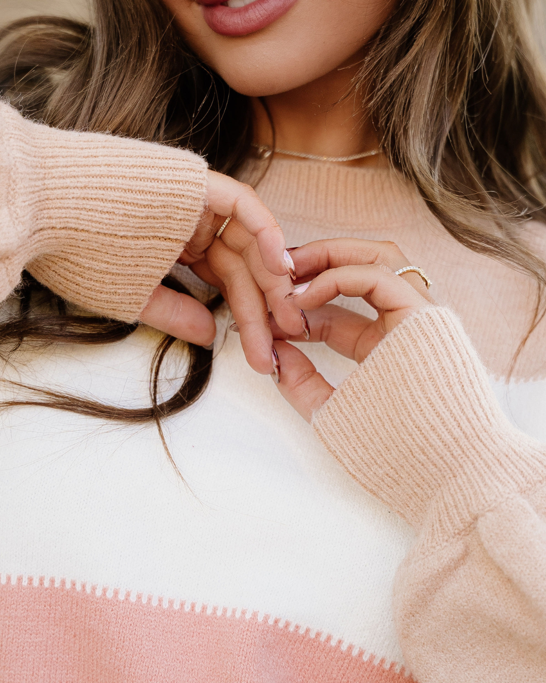 Journey Sweater: Dusty Pink / 42%Acrylic+30%Polyester+28%Polyamide /M-XL