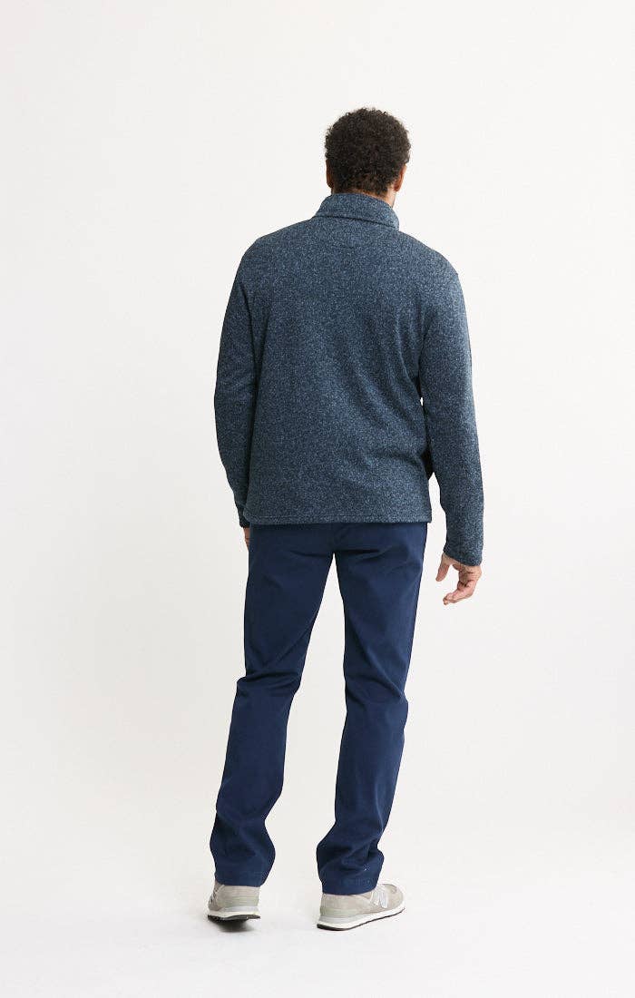 Stretch Sweater Fleece Quarter Zip Pullover: GREY FLEECE / M-XL