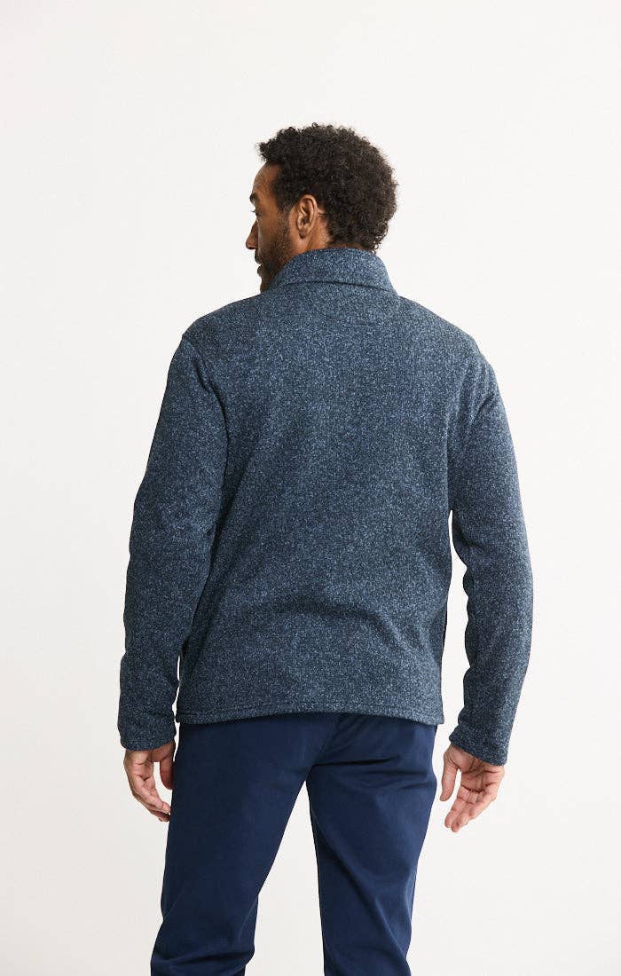 Stretch Sweater Fleece Quarter Zip Pullover: GREY FLEECE / M-XL