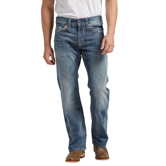 Silver Jeans Co. Men's Zac Relaxed Fit Straight Jeans LD191: Indigo