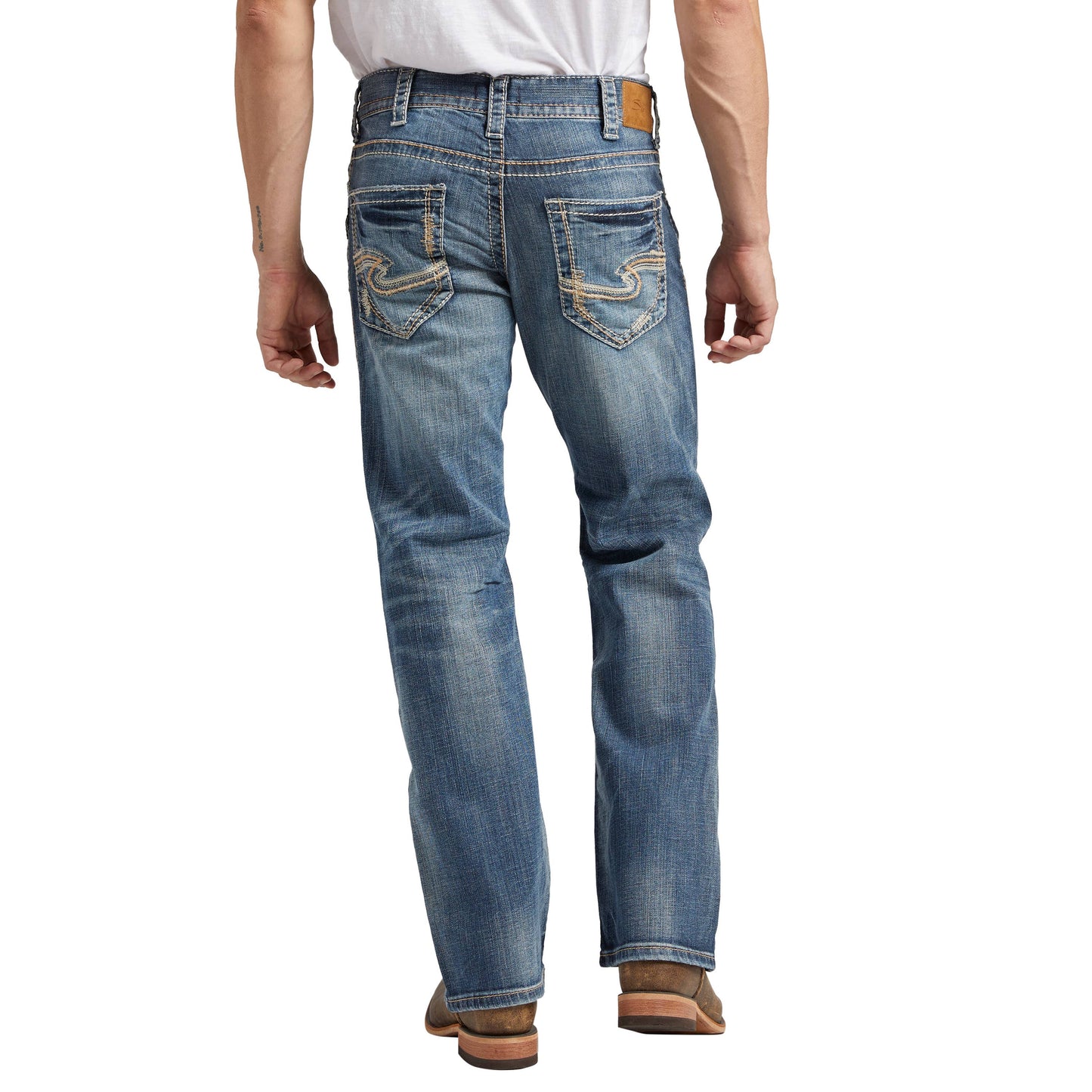 Silver Jeans Co. Men's Zac Relaxed Fit Straight Jeans LD191: Indigo
