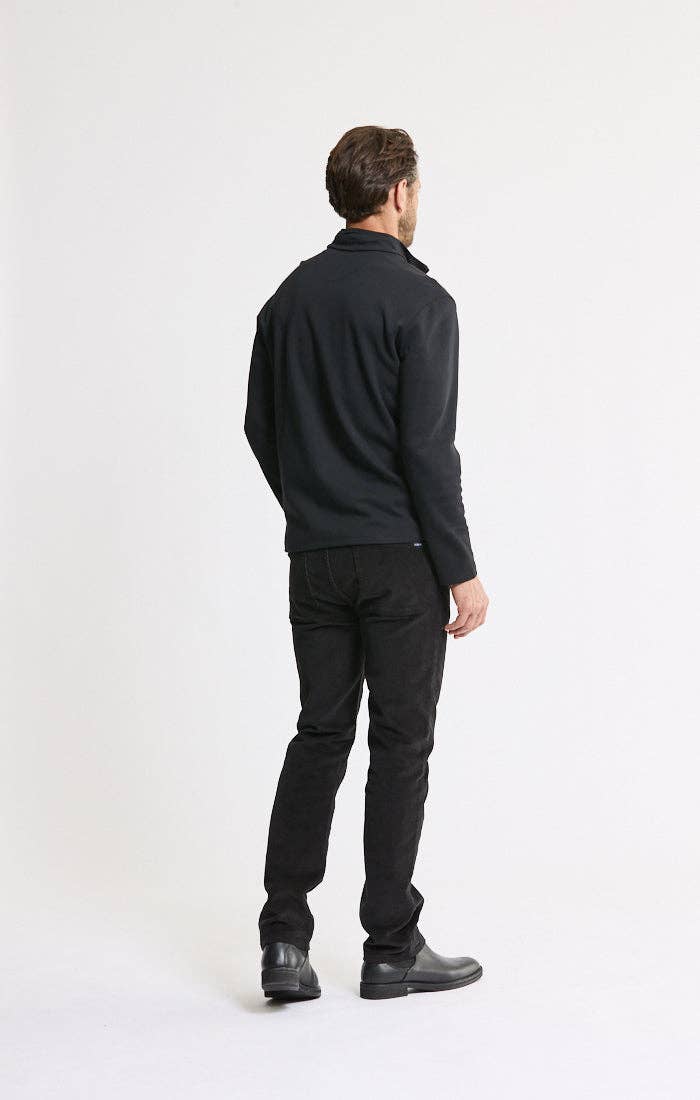 Cotton Modal Blend Quarter Zip Pullover: INDIGO / XL-2XL