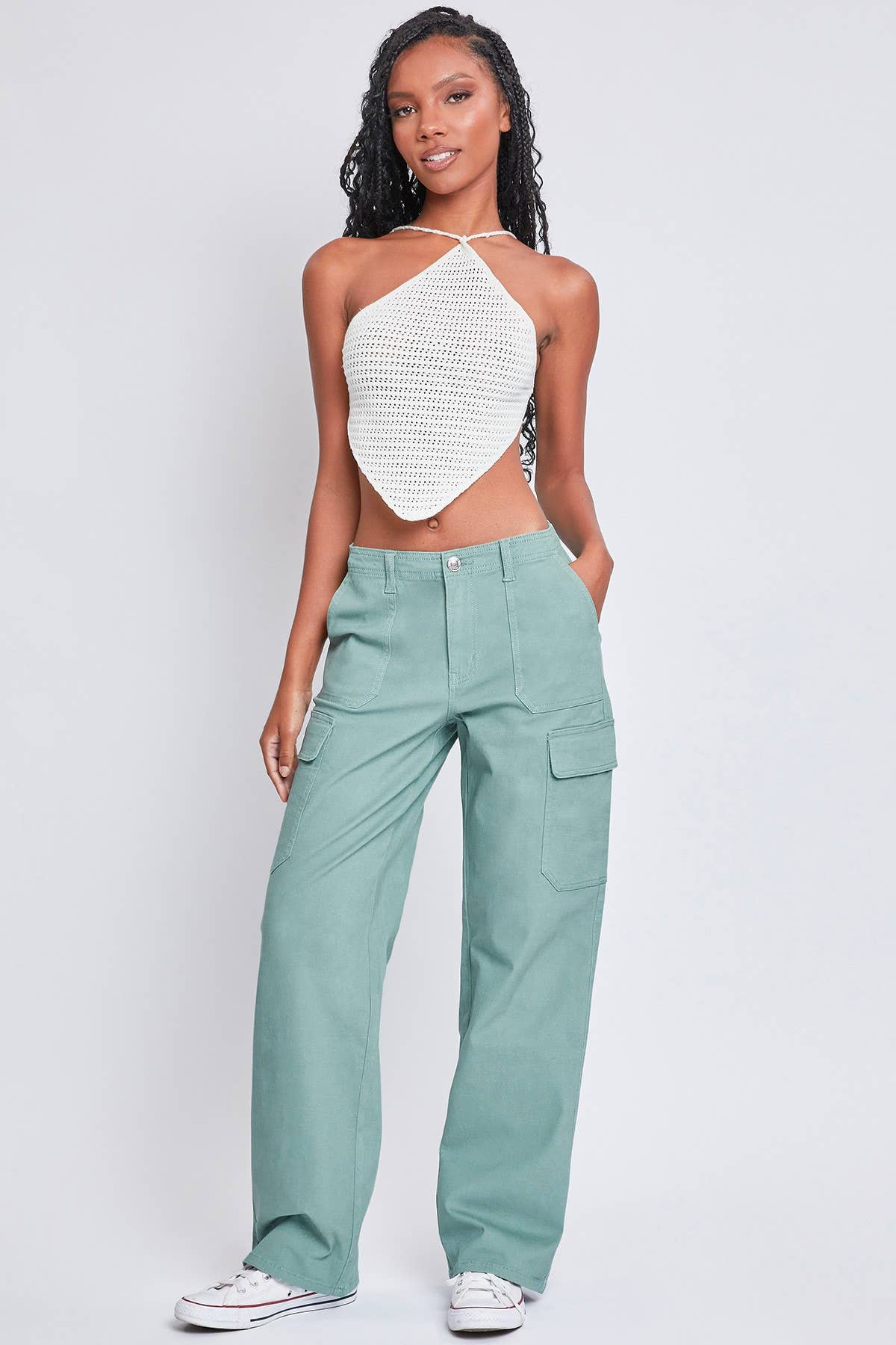 Porkchop Cargo Pkt Straight Leg Pant: Jasmine/ Junior / Sizes 3-15