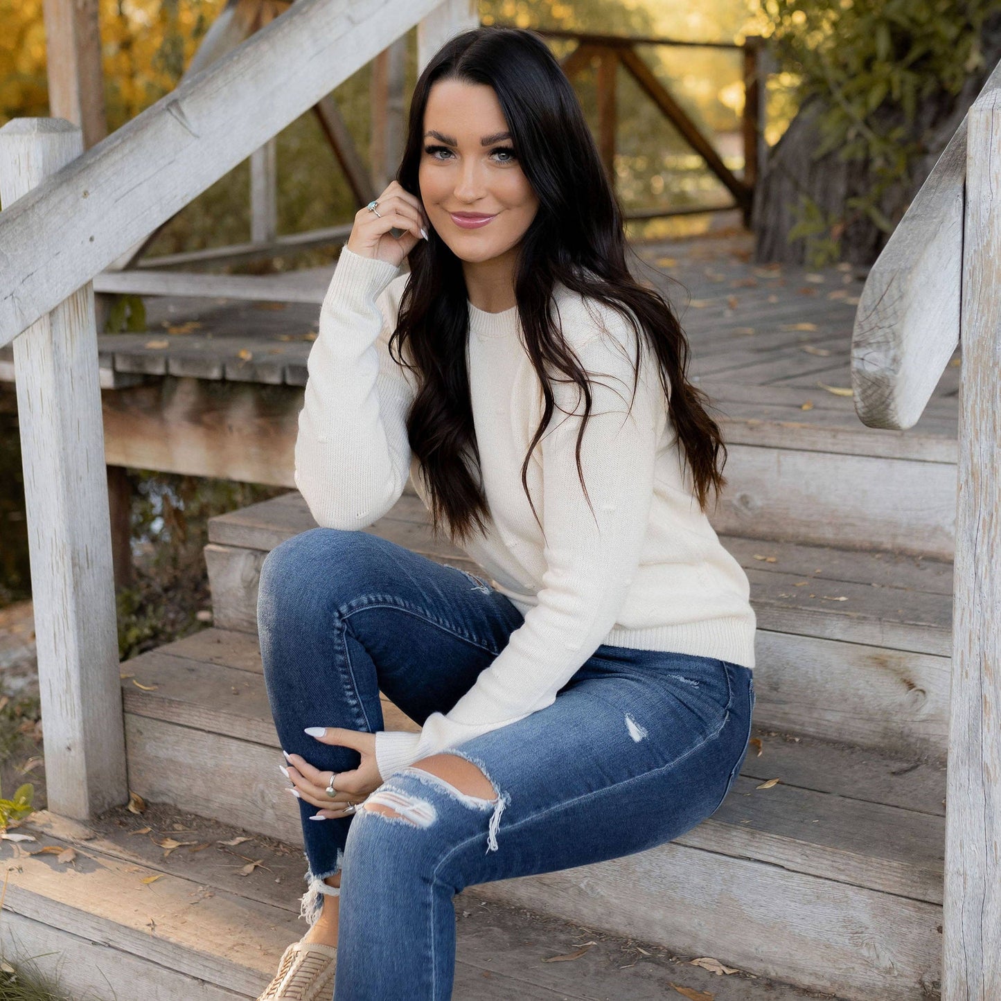 Emery Sweater - Cream: S-2XL