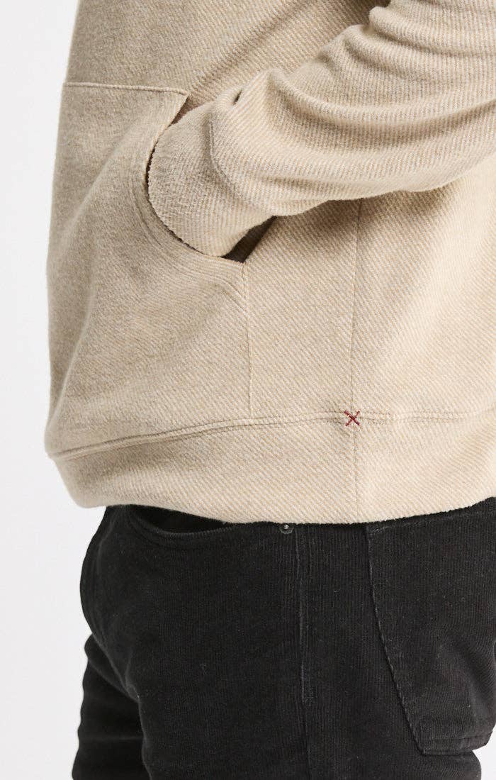 Knit Flannel Pullover Hoodie: IVORY / S-XL
