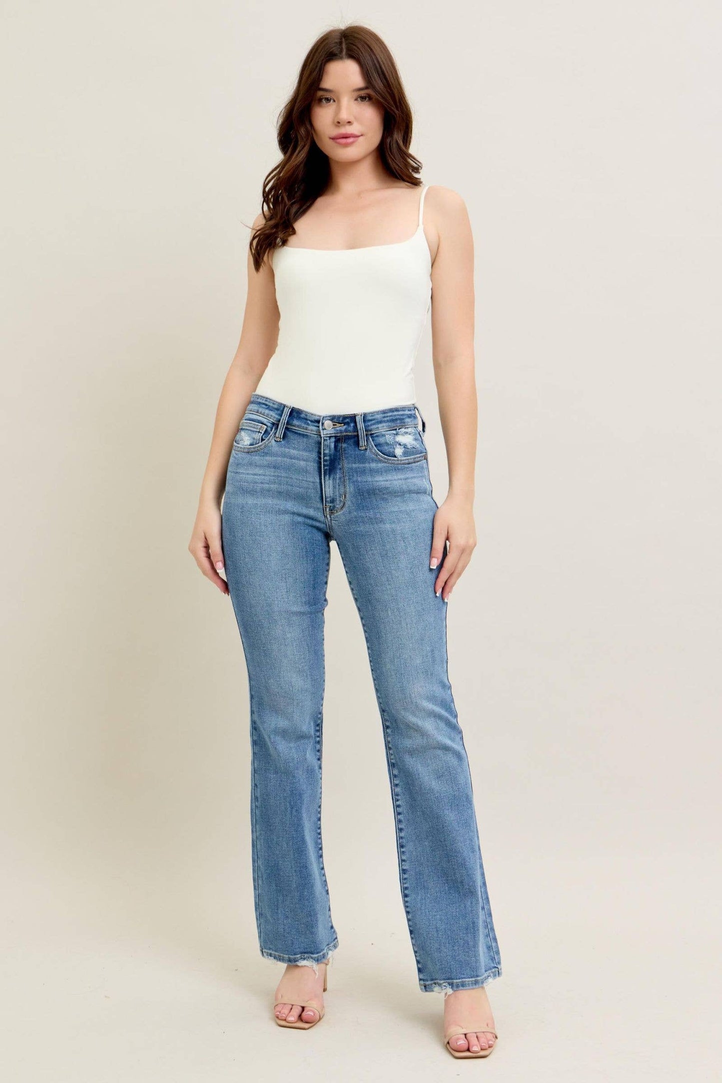 Judy Blue Mid Rise Vintage Wash Bootcut