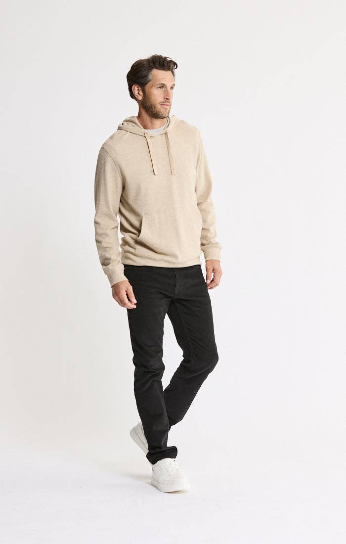 Knit Flannel Pullover Hoodie: IVORY / S-XL