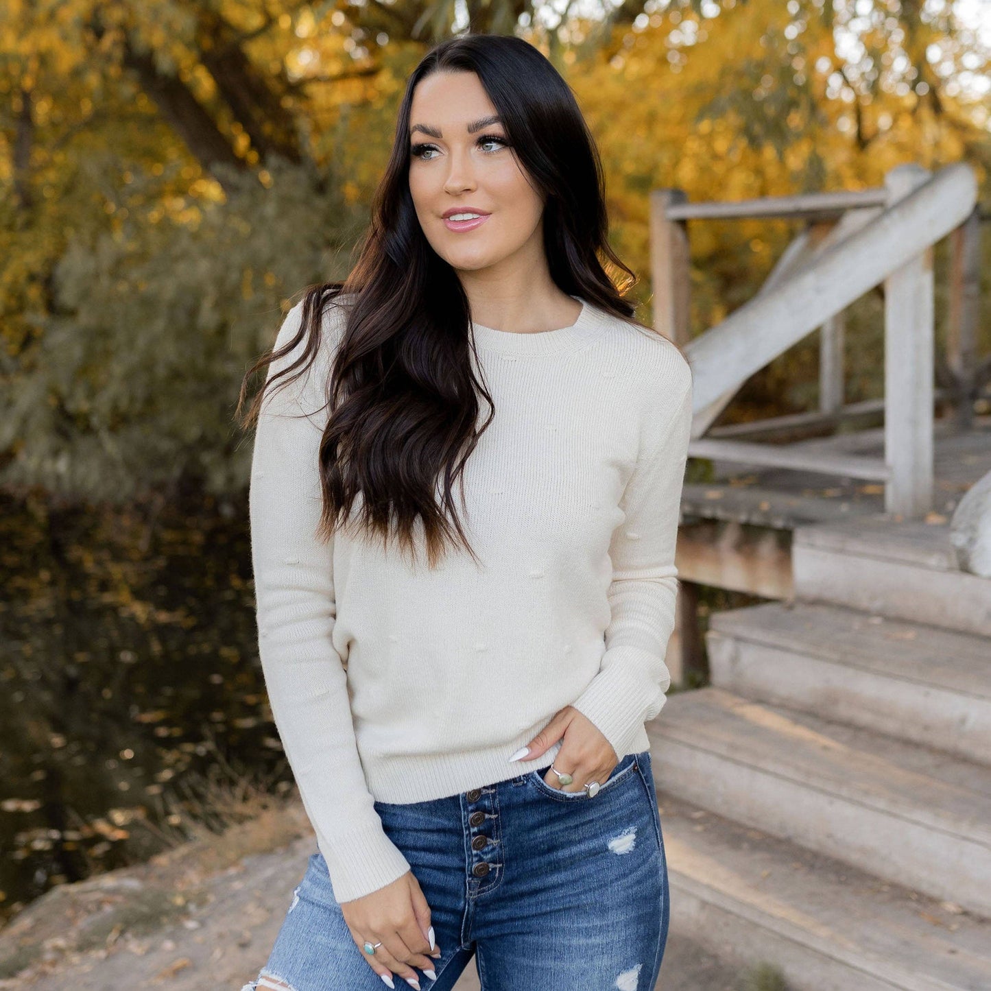 Emery Sweater - Cream: S-2XL