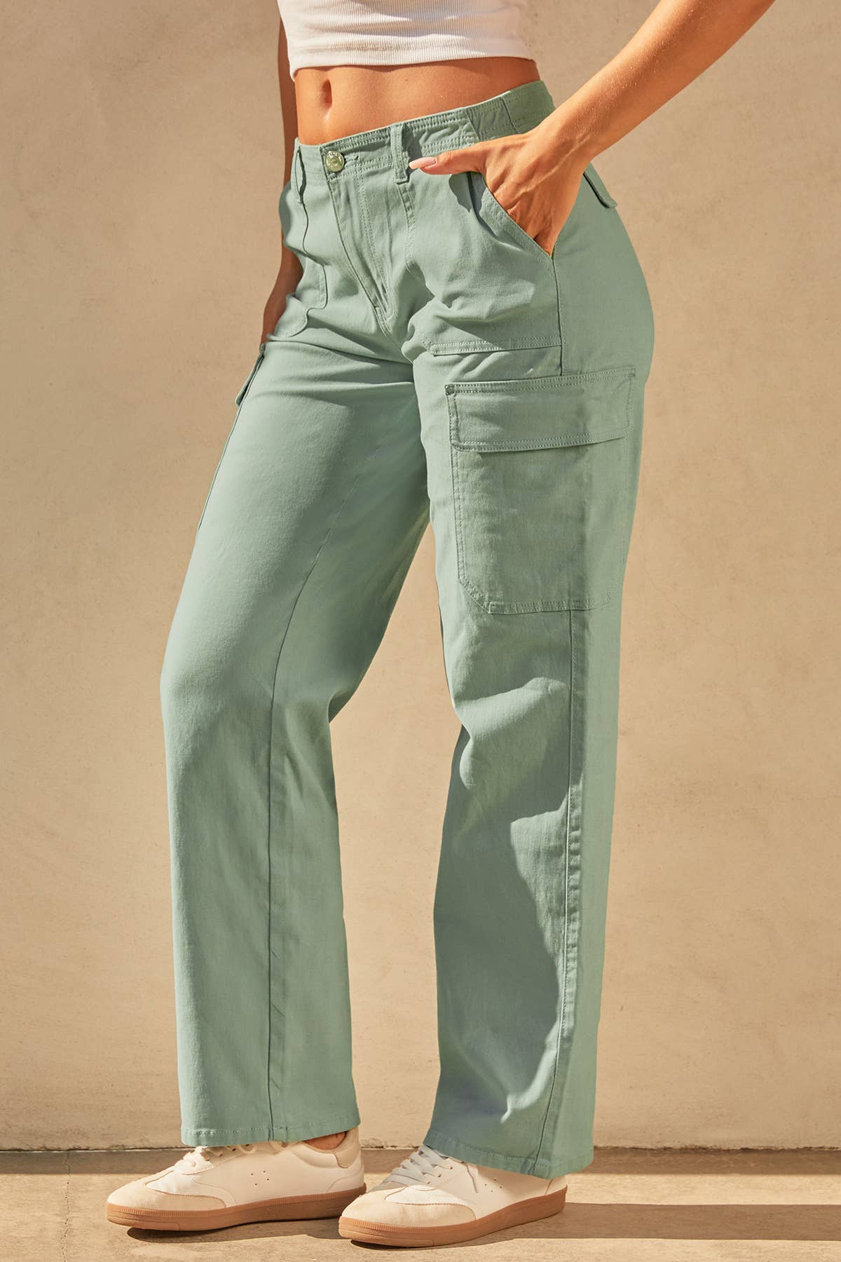 Porkchop Cargo Pkt Straight Leg Pant: Jasmine/ Junior / Sizes 3-15